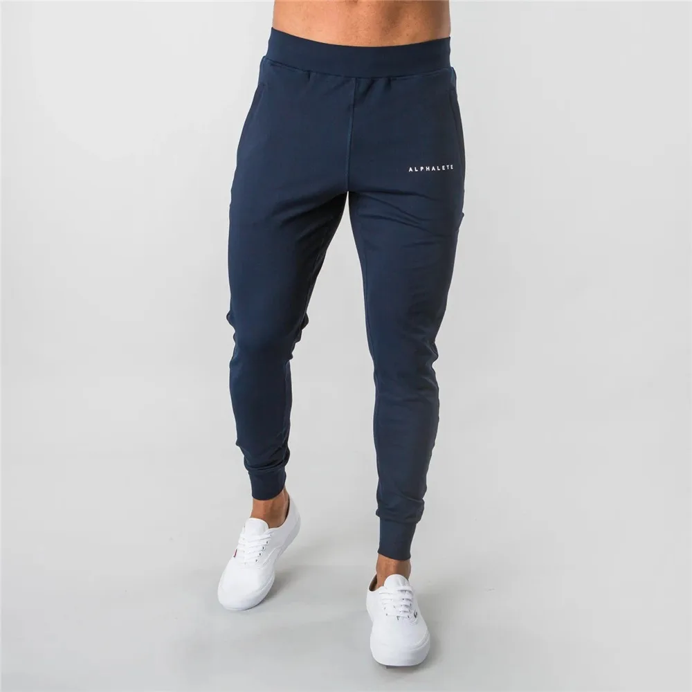 ALPHALETE New Style Mens Brand Jogger Sweatpants Man Gyms Workout Fitness Cotton Trousers Male Casual Fashion Skinny Track Pants