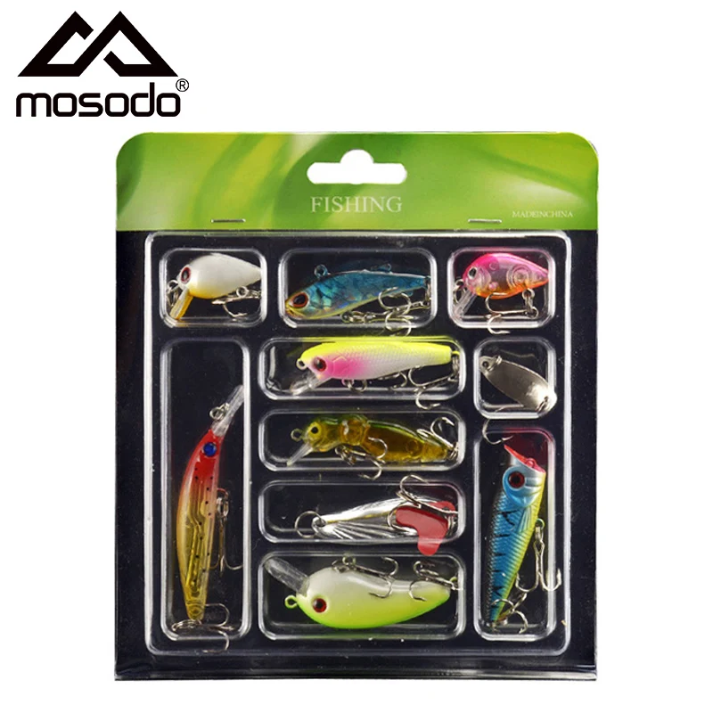 

Mosodo 10 шт. приманка набор рыболовные приманки VIB рыболовная наживка Воблер для бас-гитары металлическая ложка для рыбалки искусственные жесткие приманки с тройные Крючки