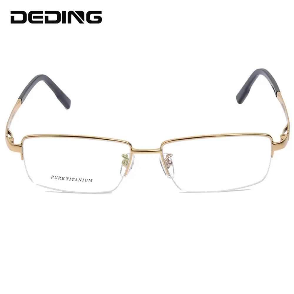 

Pure Titanium Glasses Frame Men Half Rim Eyeglasses Oversized Glasses Frame Prescription Myopia Optical Frame Eyewear DD1536