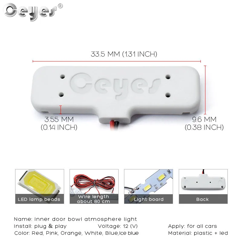 Mini ประตูไฟตกแต่ง12V ตกแต่งภายในบรรยากาศอัตโนมัติยินดีต้อนรับโคมไฟที่มีสีสันสดใส LED สำหรับ BMW audi รถทั้งหมด