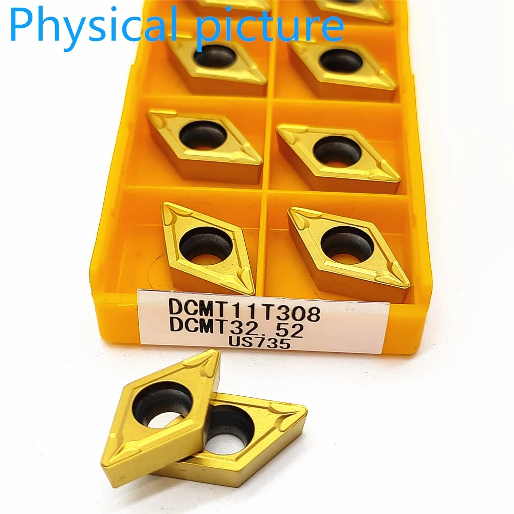 10 pz DCMT11T304 Insert VP15TF inserto in metallo duro utensile da taglio interno utensile da taglio utensile da tornio CNC ueue6020 US735