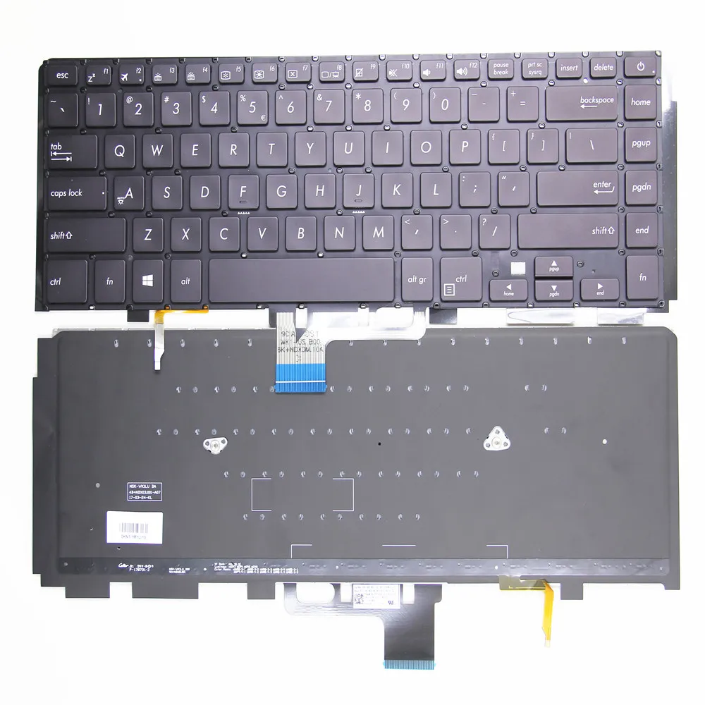 

NEW Laptop keyboard for Asus UX530 U5100U UX530U UX530UX UX530UQ US English version black with backlight good price brand