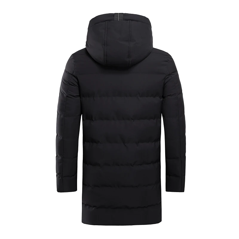 Masculino x-long inverno quente jaqueta jovem casaco de algodão engrossado hoodied quente parkas 4xl