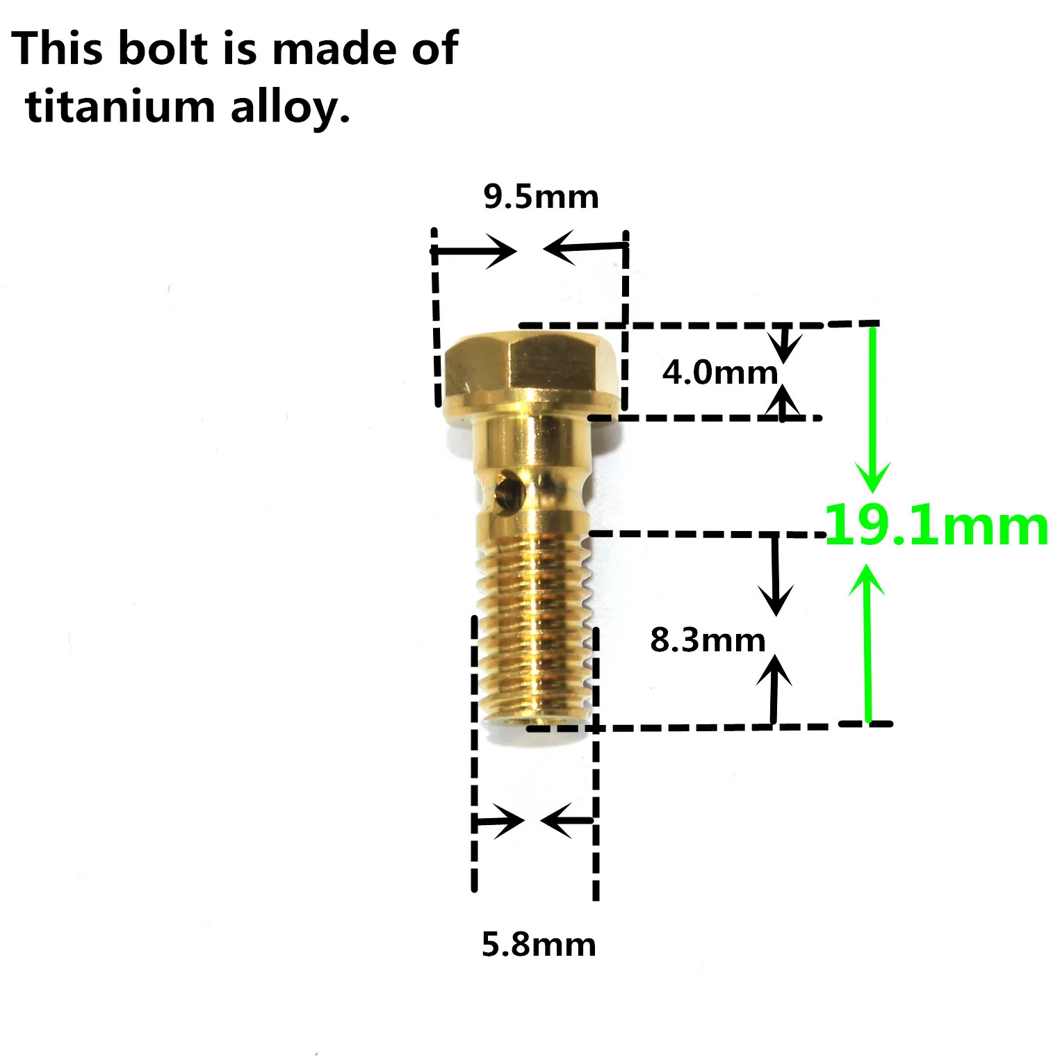 bicycle hydraulic hose banjo insert bolt for Hope Series