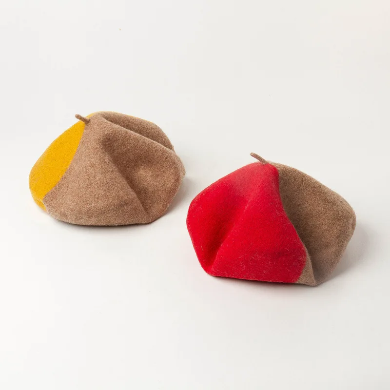 COKK New Fashion 90% Wool Beret Women Hat Painter Cap Thick Warm Lady Vintage Bonnet British Hat Female Style 2 Colors