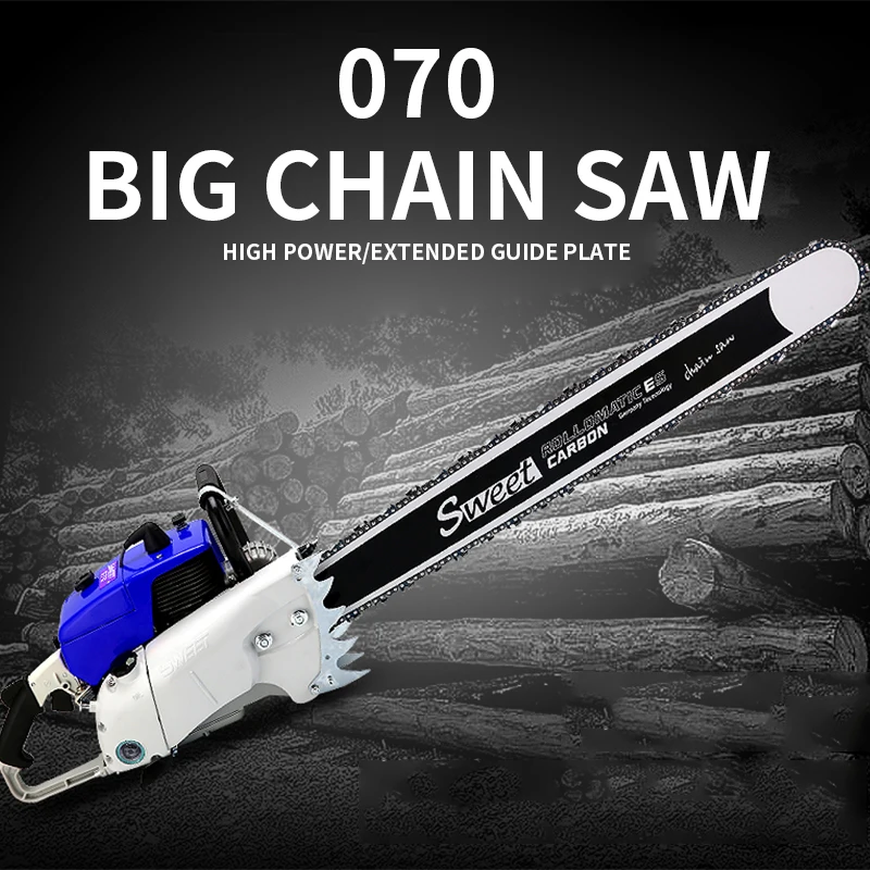 070 Large Chain Saw Two-stroke Logging Saw Large Gasoline Saw Multifunctional Chain Saw 4.8KW Aluminum Alloy Material