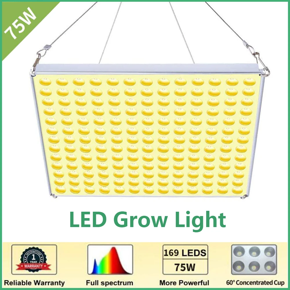 

LED Grow Light 75W Full Spectrum 3500K LED Light Indoor Plants Grow Light Greenhouse lights Veg Flower Plants Lighting LED Lamps