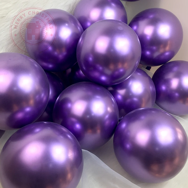 Palloncino in metallo cromato da 5-12 pollici Festa di compleanno Decorazione di nozze Globos Argento Oro Rosso Blu Viola Palloncini metallici Fornitori