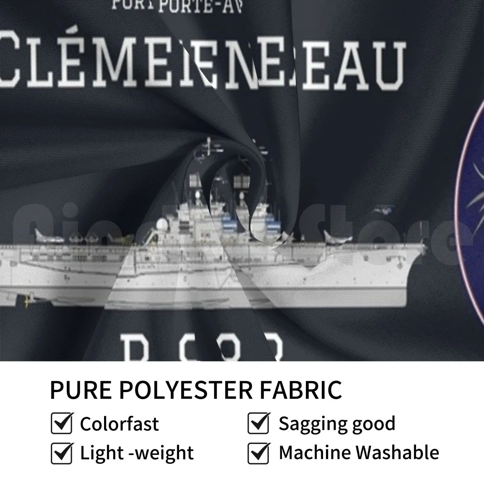 Pa Clémenceau ( R98 ) Tapestry Living Room Bedroom French Navy Carrier French Navy R98