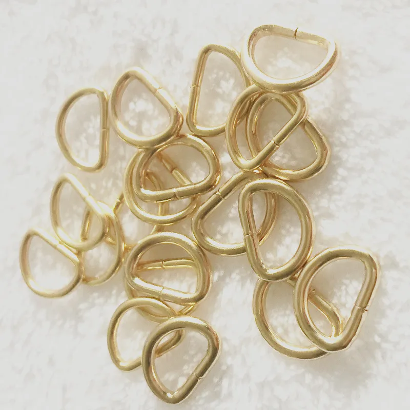 100pcs 10mm gold color D Shaped buckle Sewing Accessories DIY Webbing connect buckles Hand-made materials