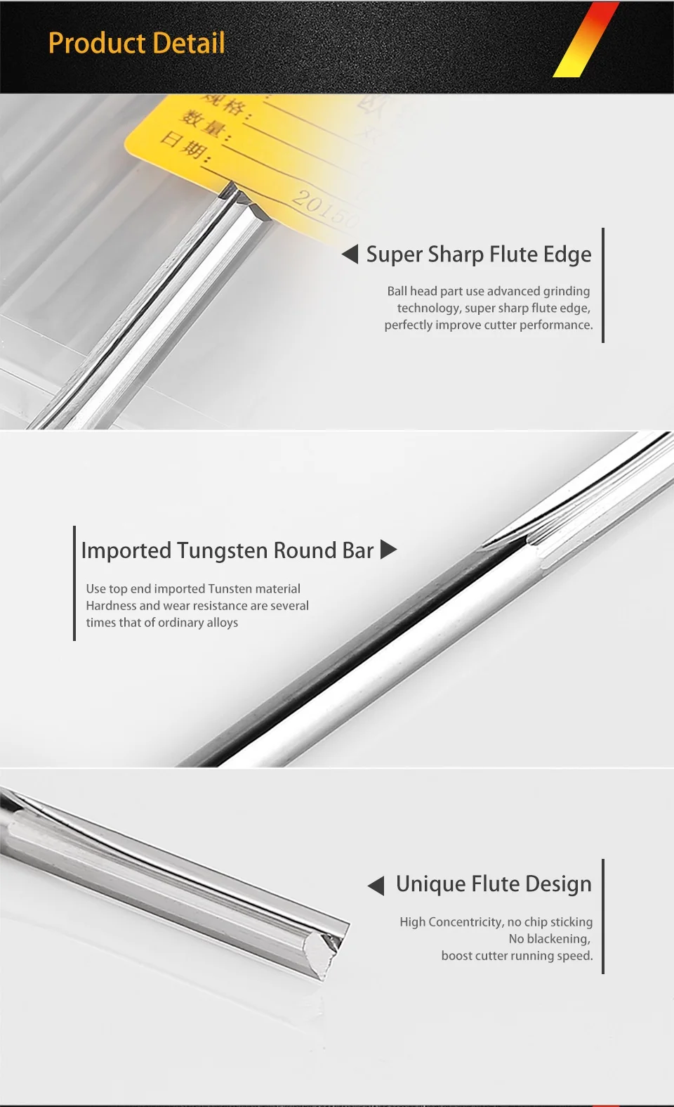 Double Edges Mill Cutter Straight Groove CNC Router Bits End Milling Blade for ACP Acrylic Wood MDF 8mm to 12mm SHK