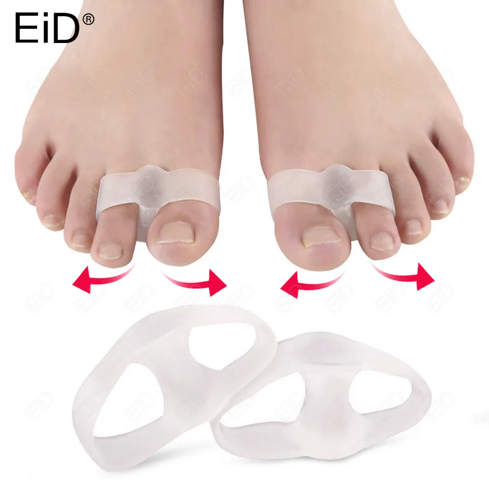 1Pair Silicone Toes Separator forefoot pads Bunion  Bone Ectropion Adjuster Toes Outer Foot Care Tools Hallux Valgus Corrector