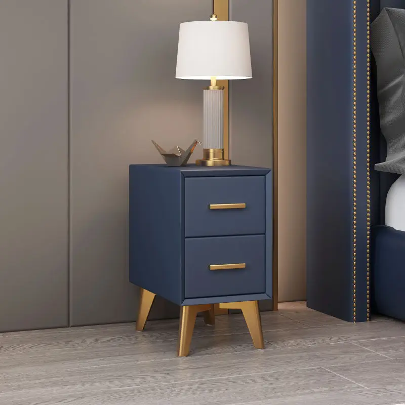 Bedside Table Modern Minimalist Ultra-narrow Light Luxury Simple Free Installation Bedroom Mini Furniture Small Shelf Cabinet