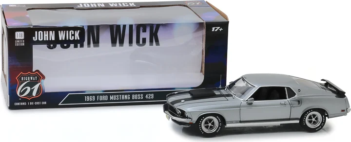 

GREENLIGHT 1:18 JOHN WICK 1969 FORD MUSTANG 429 Highway 61 Limited collection metal die-casting car models