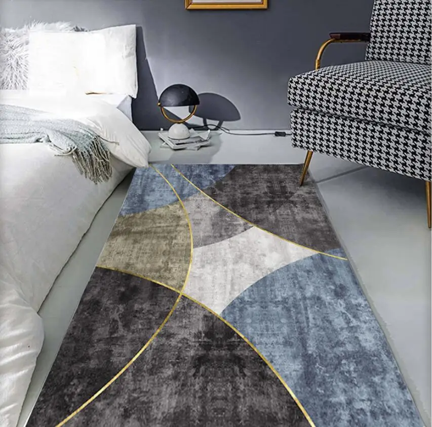 Luxury Geometric Abstract Bedside Rug Nordic Carpet Kitchen Doormat Combination Mat Strip Carpet For Bedroom Balcony Area Rug