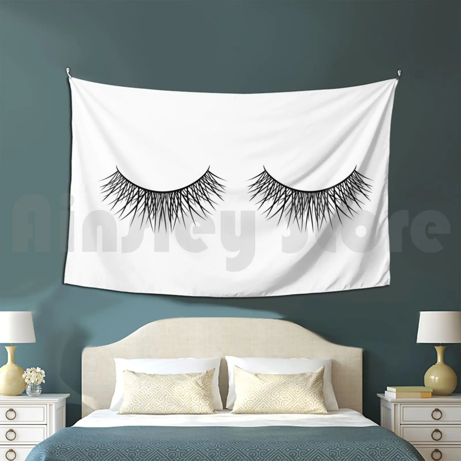 Lashes Beauty And Girly Tapestry Living Room Bedroom Girly Lash Lashes Eyes Black Girls Beauty Beautiful