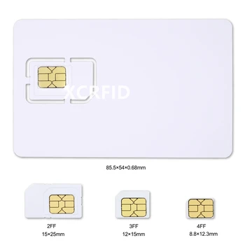 지능형 프로그래밍 가능 빈 LTE USIM 4G 카드, WCDMA GSM 빈 미니 나노 마이크로 2FF 3FF 4FF SIM 통신 사업자용 쓰기 가능 