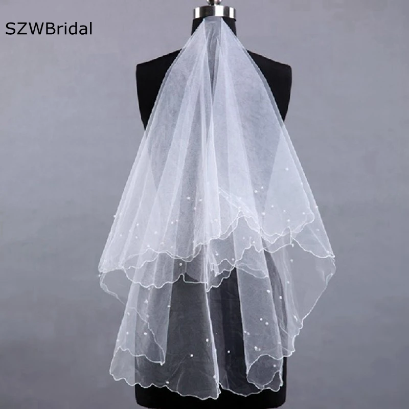 Elegant Wedding Veil Ivory White Bridal Veil Wedding Accessories Voile Mariage Velo Novia Welon Slubny Bride Veil 2024 Sluier