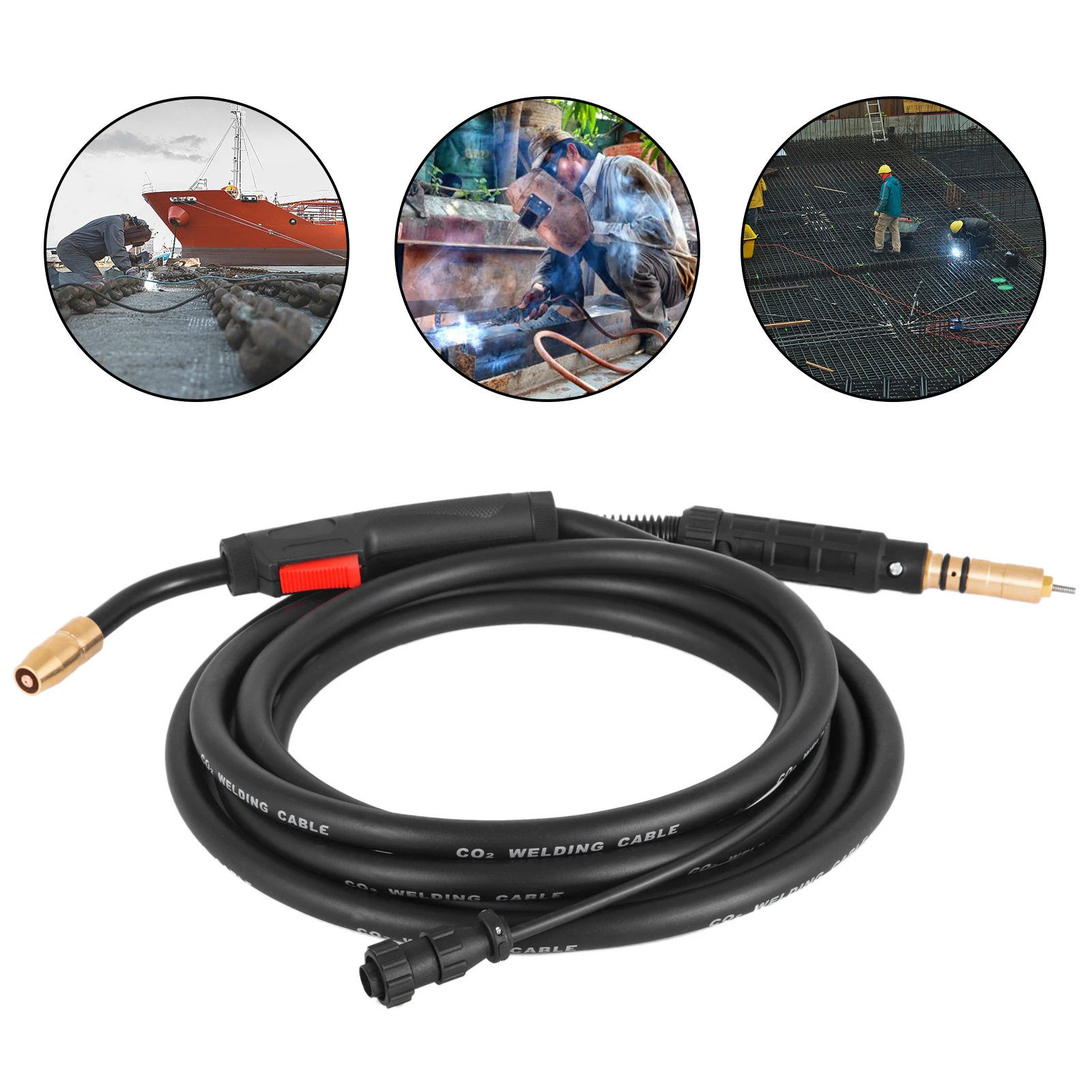 VEVOR Súng Hàn MIG 150A Khí Đốt Đèn Pin W/ 4.6M Cố Định Dây Cáp Thiết Bị Hàn Stinger Hoán Đổi Cho Nhau Cho Miller m-15 M-150