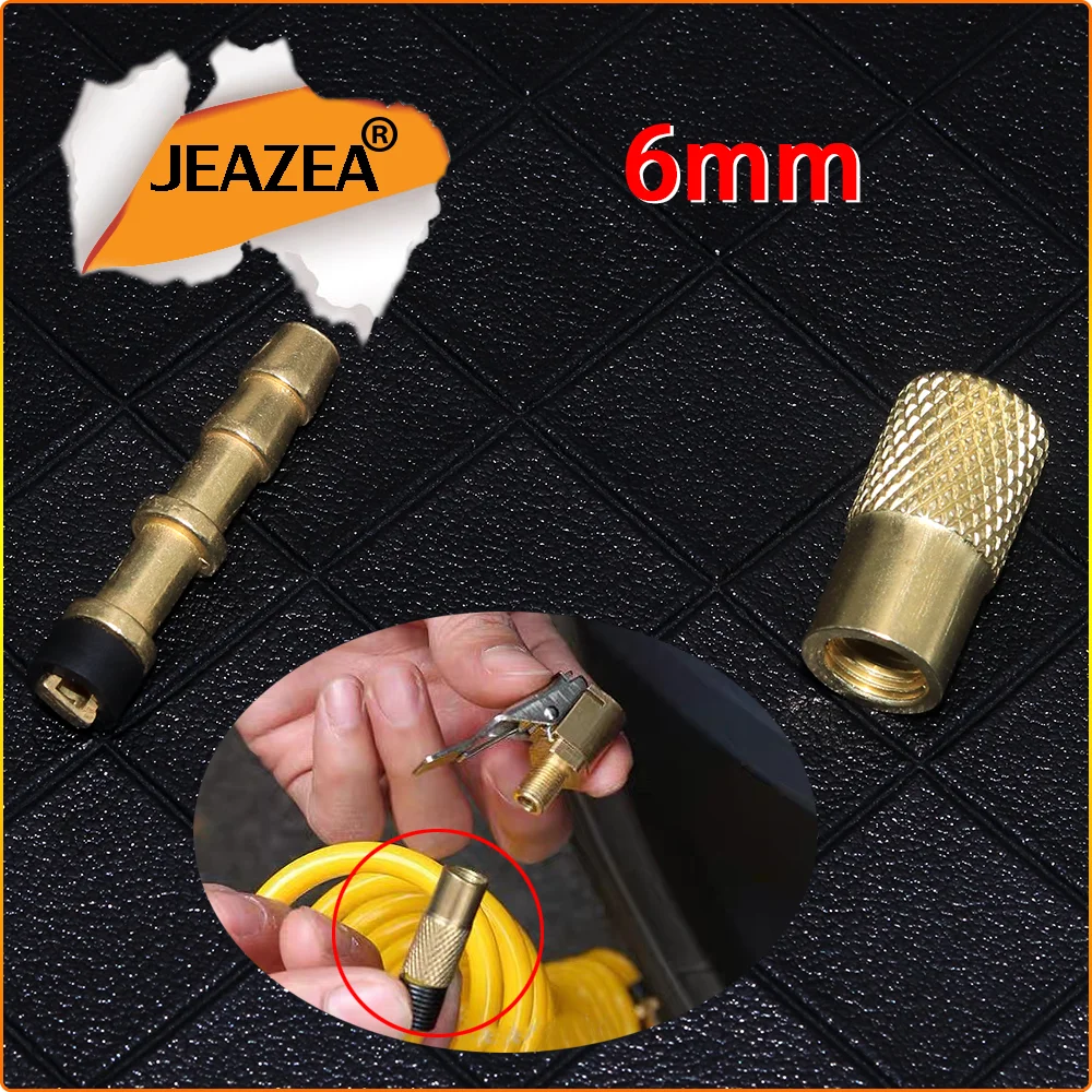 

JEAZEA 1PC Car Auto Zinc Alloy 6mm Tyre Wheel Tire Air Inflator Pump Valve Clip Clamp Connector Adapter Car Accessories For BMW