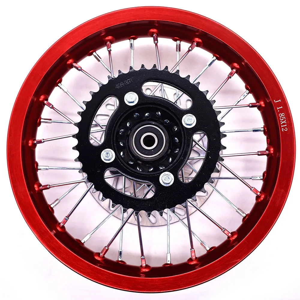 1.40-14 inch Front 1.85-12 inch Rear Rims Aluminum Alloy Wheel sprocket Disc Brake For KLX CRF Kayo BSE Dirt Pit Bike Motorcycle