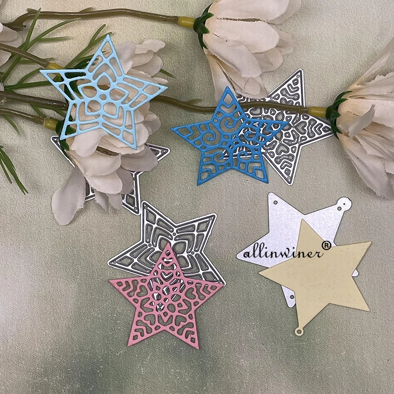 Gwiazda tag dekoracja wykrojniki do metalu szablony dla DIY Scrapbooking dekoracyjne tłoczenie rzemieślnicze szablon do wycinania