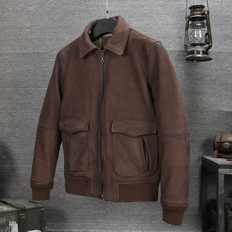 Jacket 100% Genuine Leather Men Clothes 2021 Autumn Winter Real Fit Cow Leather Jackets Motorcycle Coat Jaqueta De Couro