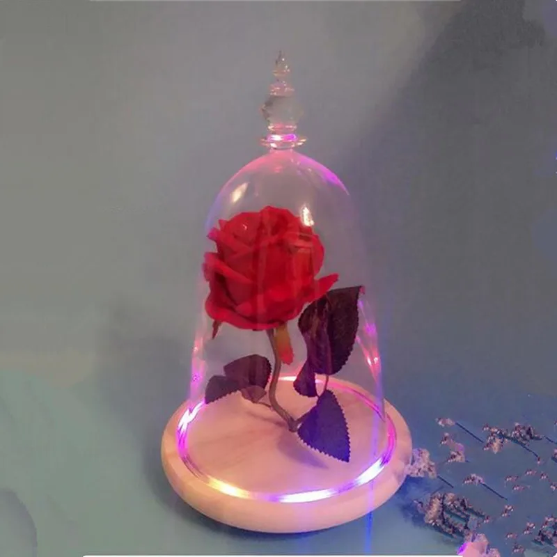 10*15cm New Style Higher Top Glass Dome Vase Home Decoration Lumiouns Base Series Little-Prince Cover Friend Gift Wedding Prop