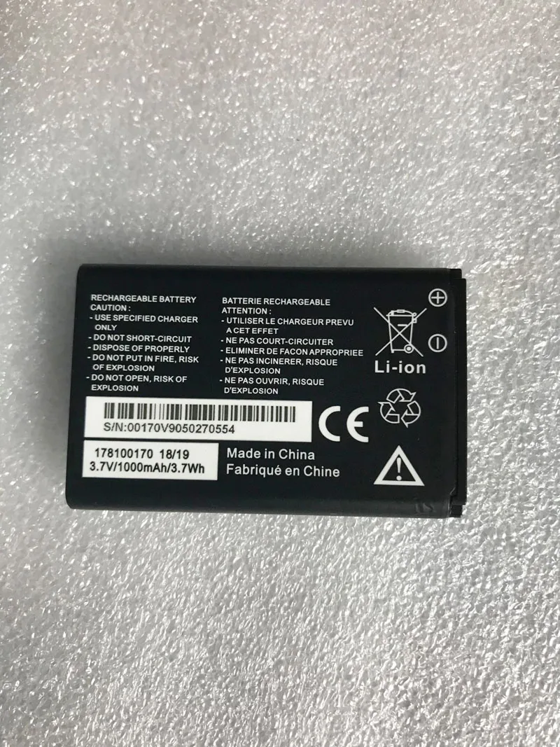 100% new Original 3.7V 1000mAh 3.7Wh 178100170 Mobile Phone Battery