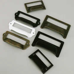 1PC File Name Card Holder Vintage Drawer Pull  Handles for Office File Drawer Medicine Pharmacy Case Tag Frame