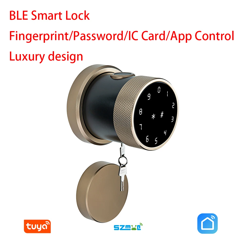 Tuya Smart Electronic Door Lock Fingerprint Wifi Security Intelligent Biometric Gate metal Locks With handles Digital Office Key