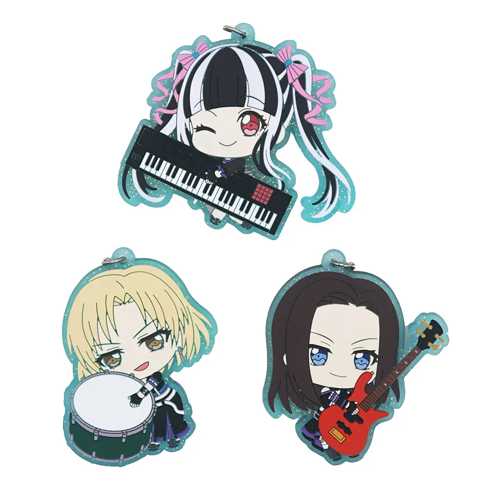 Bang Dream! RAISE A SUILEN Anime Game PAREO LAYER MASKING Rubber Keychain