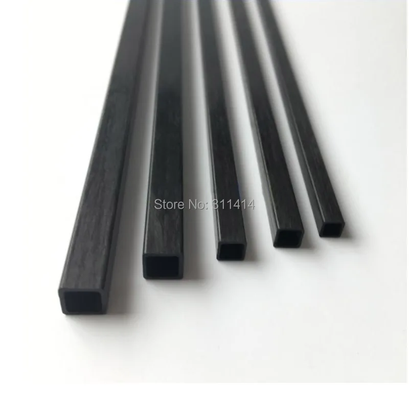 4pcs Carbon Fiber Square Tube 3mm 4mm 5mm 6mm 8mm 10mm (length 500mm) Square Tube Carbon Square Tube For Quadcopter Multicoptor