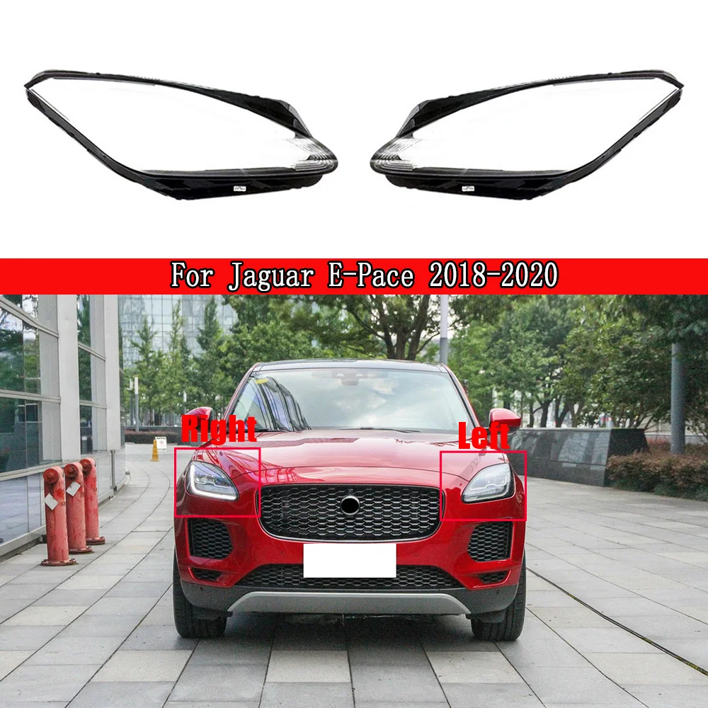 For Jaguar E-Pace 2018 2019 2020 Transparent Headlight Cover Headlamp Shell Clear Lens Plexiglass Replace Original Lampshade