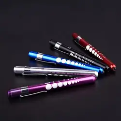 Medical First Aid LED Push-button On/Off Switch Pen Light Flashlight Torch Doctor Nurse EMT Emergency Kit Convenience Carry