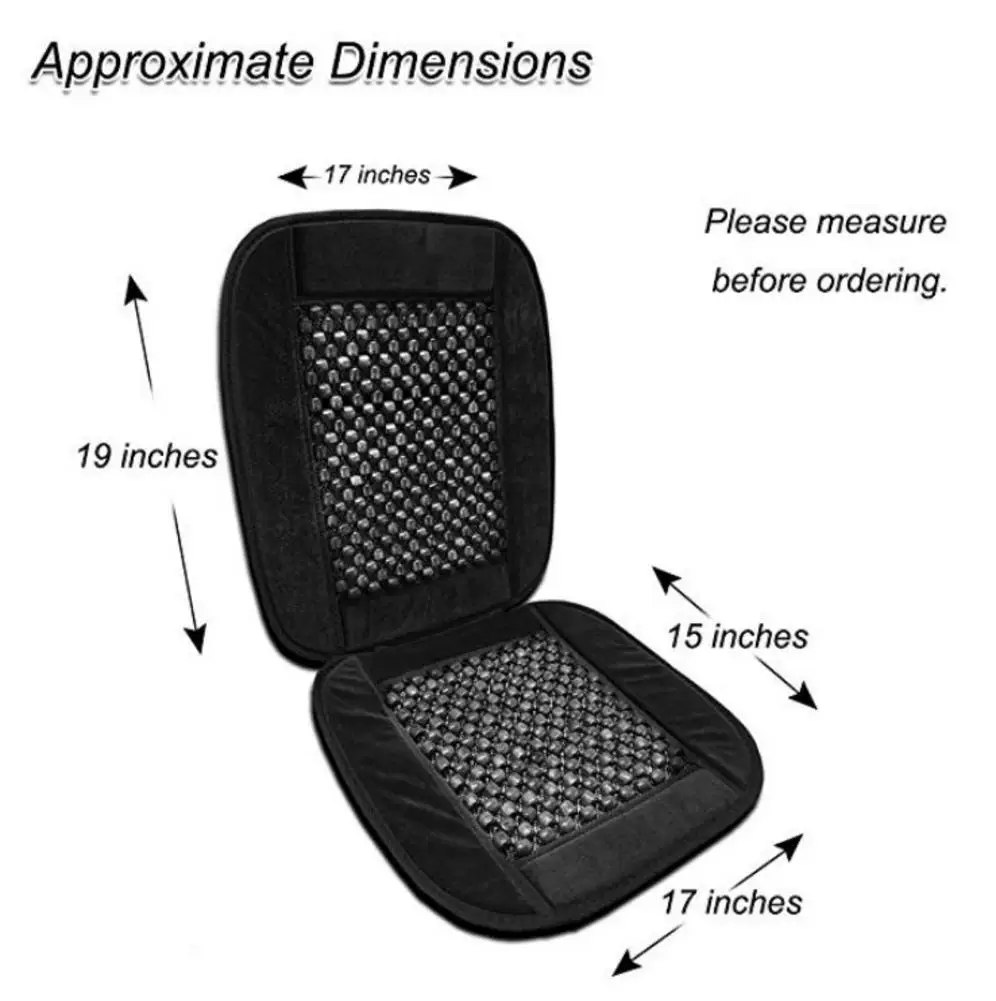 Car Seat Protector Luxury Wooden Beaded Plush Velvet Seat Cover Premium Quality Ultra Comfortable Massage Cool Car Seat Cover