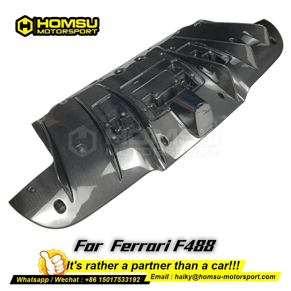 

High quality Carbon Rear diffuser Carbon Fiber Rear Diffuser for ferrar i F488 carbon fiber rear bumper diffuser for F488