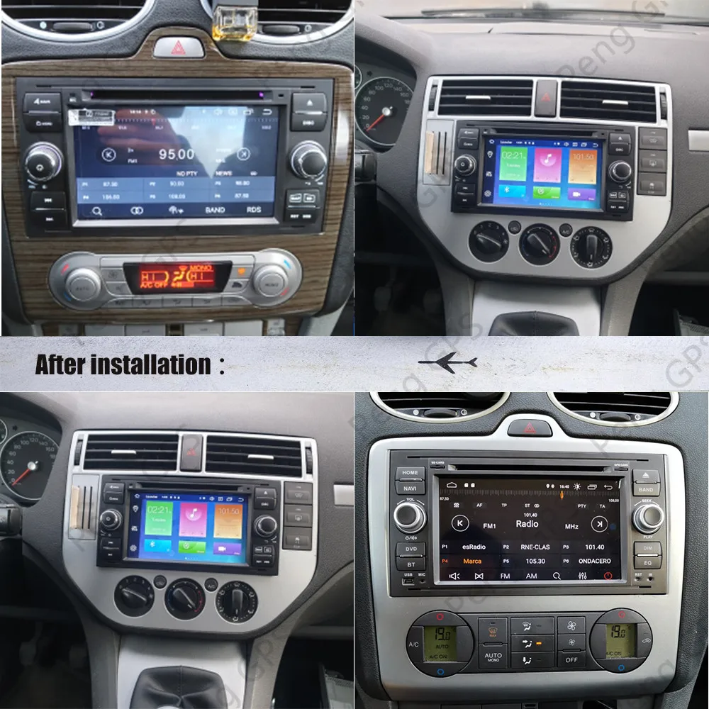 For Ford Mondeo S-max Focus C-MAX Galaxy Fiesta transit Fusion Connect kuga Android Radio 2 din Car multimedia Player DVD GPS