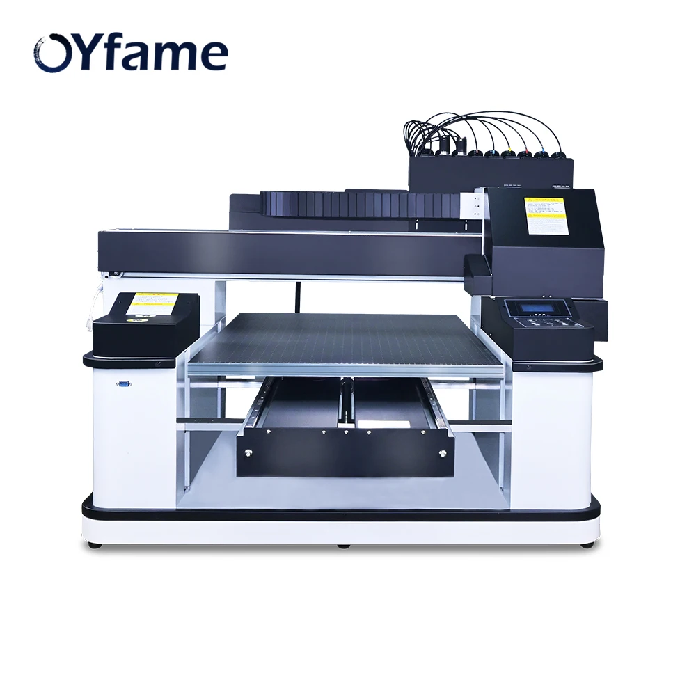 OYfame A1 A2 UV Flatbed Printer 6090 UV Printer With 3pcs XP600 Printer head for phone case glass metal Industrial UV Printer