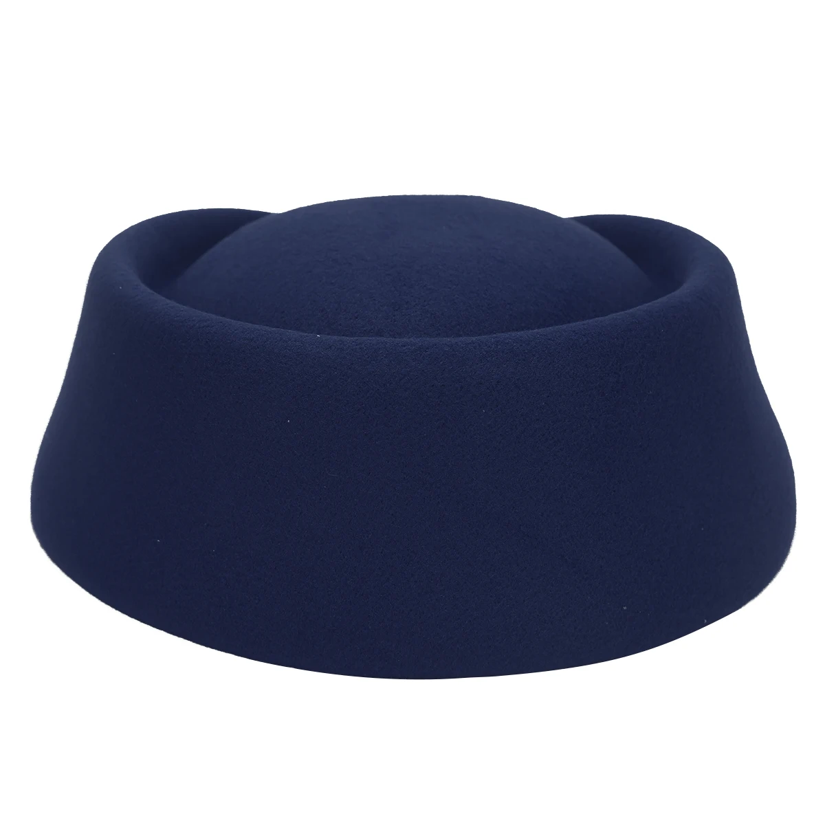 Setewardess Hat Flight Attendant Cosplay Costume Wood Felt Felt Pill Box Hats Ladies Air Hostesses Hat for Theme Party Accessory