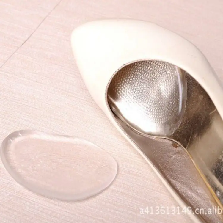 Silicone avampiede avampiede gel toe gel adesivo trasparente antiscivolo solette tacco alto pad inserto cuscino 3 paia = 6 pz BJ252582