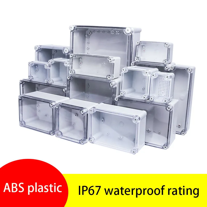 

Waterproof Plastic Junction Box transparent cover Enclosure Electronic Instrument Housing Case Electrical Project Outdoor Boxes