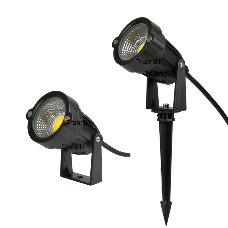 Lámpara COB para césped de jardín, 220V, 110V, 12V, luz LED para exteriores, 3W, 5W, foco impermeable para paisaje de camino