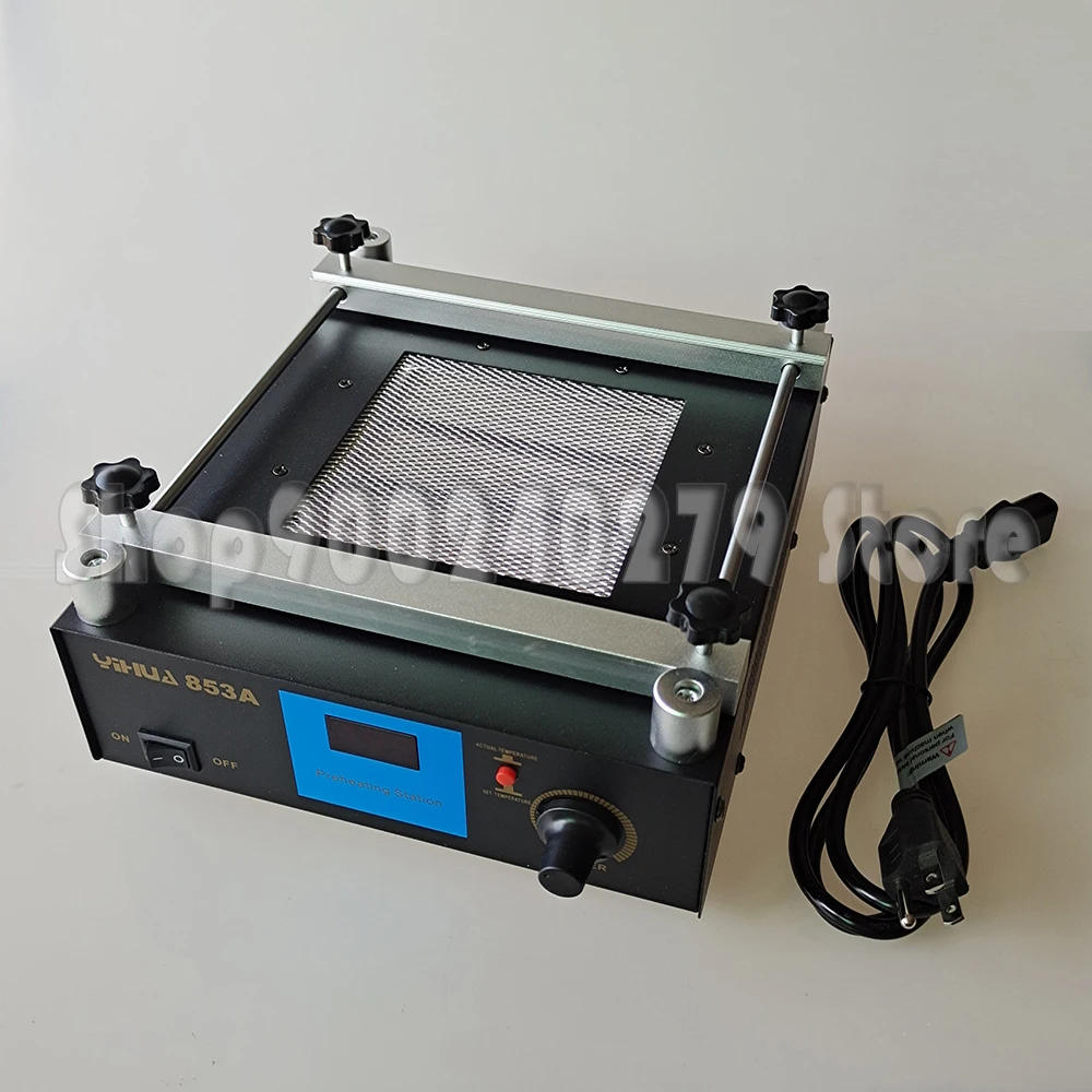 YIHUA 853A 110V 220V digital infrared preheating station high power ESD BGA rework station PCB desoldering station with bracket