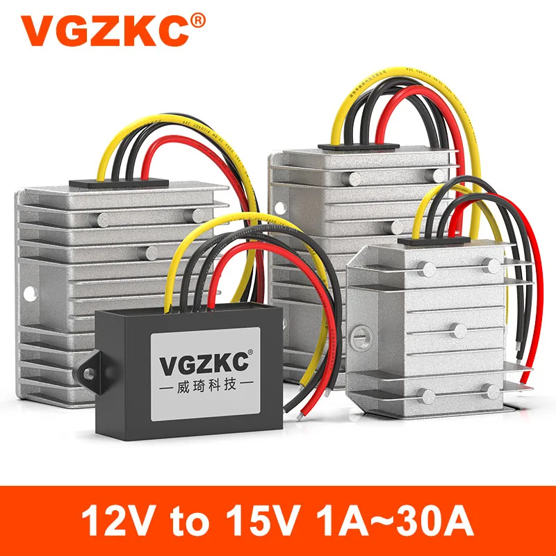 12V to 15V 3A 5A 8A 10A 12A 15A DC power converter 9V-14V to 15V power boost converter CE RoHS