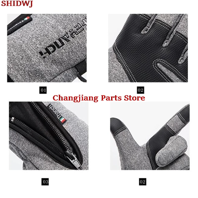 Outdoor Winter Gloves Waterproof Moto Thermal Fleece Lined Resistant Touch Screen Non-slip Motorbike Riding Autumn Sports