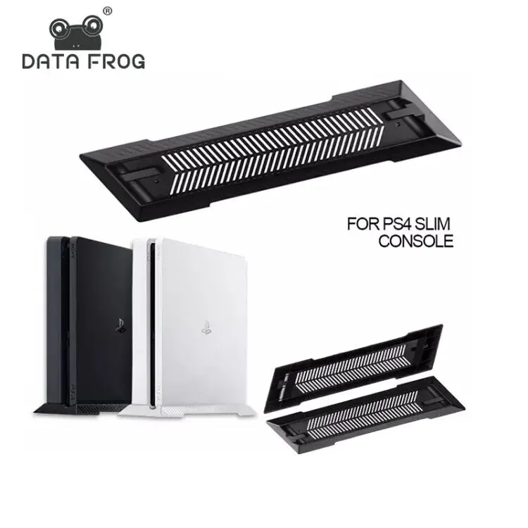 Data Frog-soporte Vertical negro para consola PS4 Slim, Ventilación de refrigeración integrada para Sony PlayStation4 Slim, soporte de montaje en base