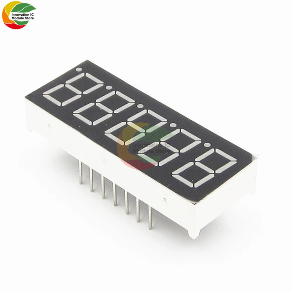 Ziqqucu 0.36 Inch 5-bit LED 7-segment Common Cathode Digital Tube Blue LED Digital Tube LED Display Common Cathode Digital Tube