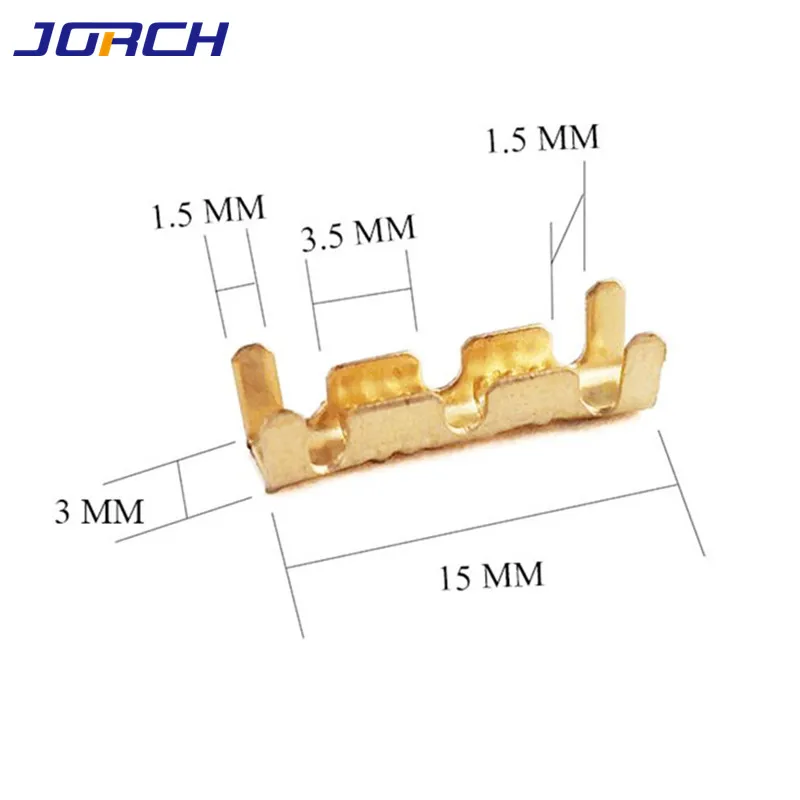 100Pcs DJ453 Double U-shaped Parallel Terminal Tab Cold Inserts Connectors Cold Terminal Small Teeth Fascia Terminal,0.5-1.5mm2