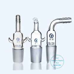 1pcs Laboratory Glass Bend Nozzle Plug, Exhaust Joint 14# 19# 24# 29#  Used with Glass Chromatography Column